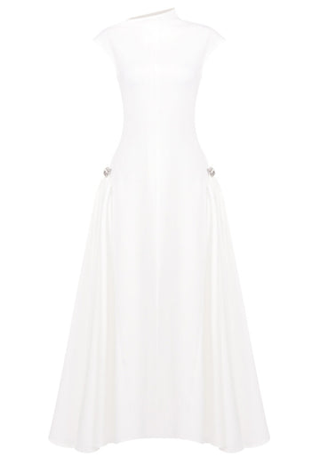 Skater Maxi Dress White