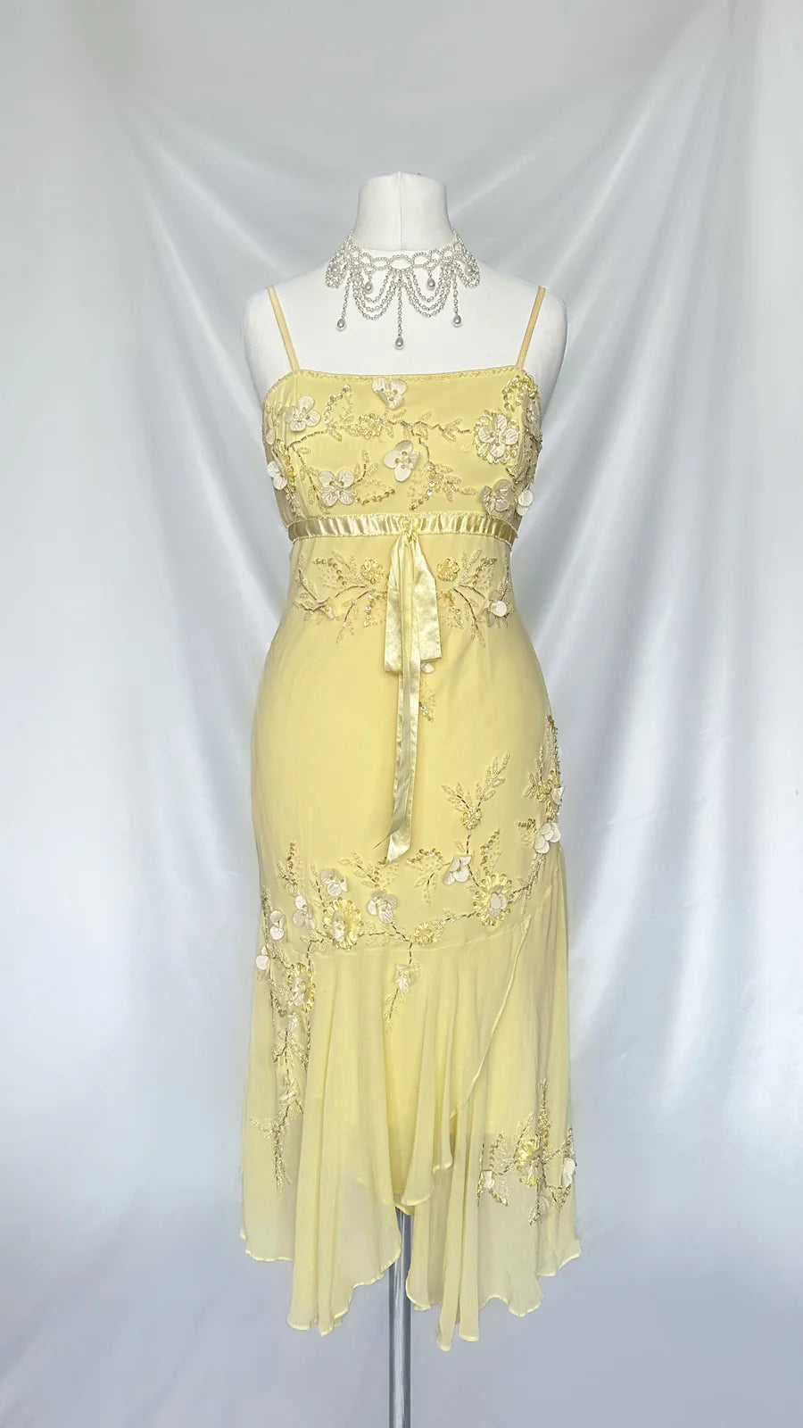 Yellow Beaded Short Homecoming Dress Cute Elegant Chiffon Birthday Dress
