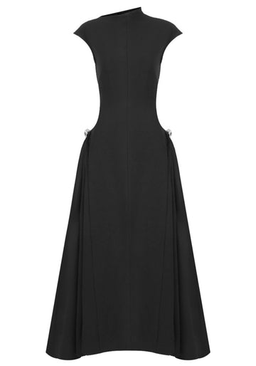 Skater Maxi Dress Black