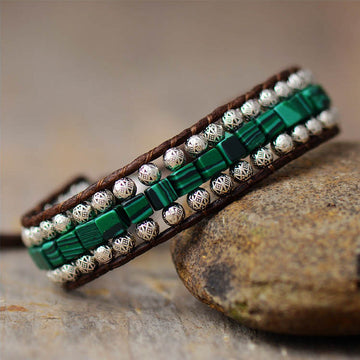 Unisex Malachite Natural Stone N Bracelet