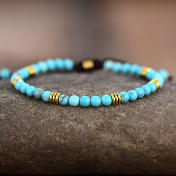 Unisex Vintage Natural Turquoise N Bracelet