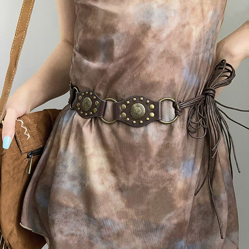 Retro Bohemian Ethnic Style Tassel Braided Belt