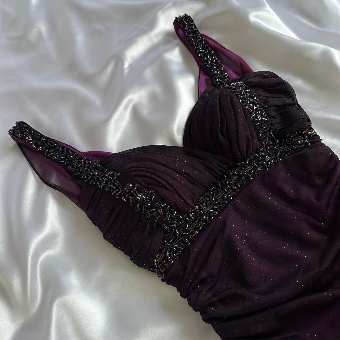 Purple shiny fashion gradient suspenders long elegant chiffon ruffles ball gown evening dress party dress prom dress