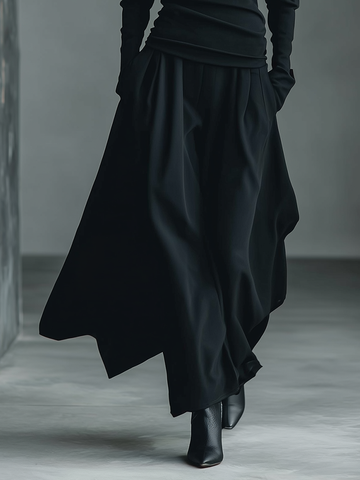 Women's Black High-Waisted Skirt MDA0402L8T
