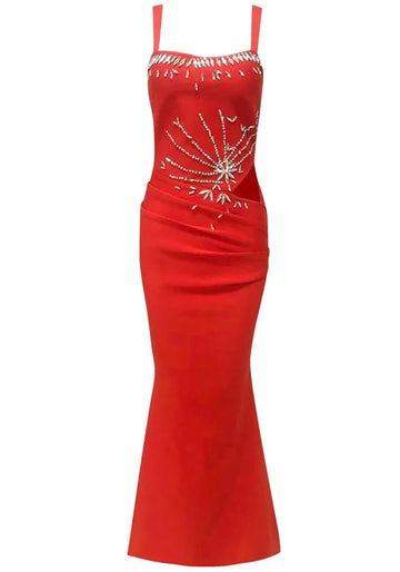 Crystal Maxi Dress Red