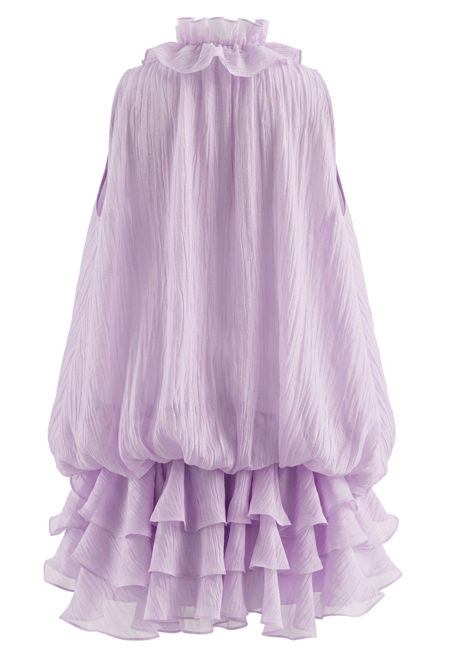 Floral Ruffle Dress Lavender