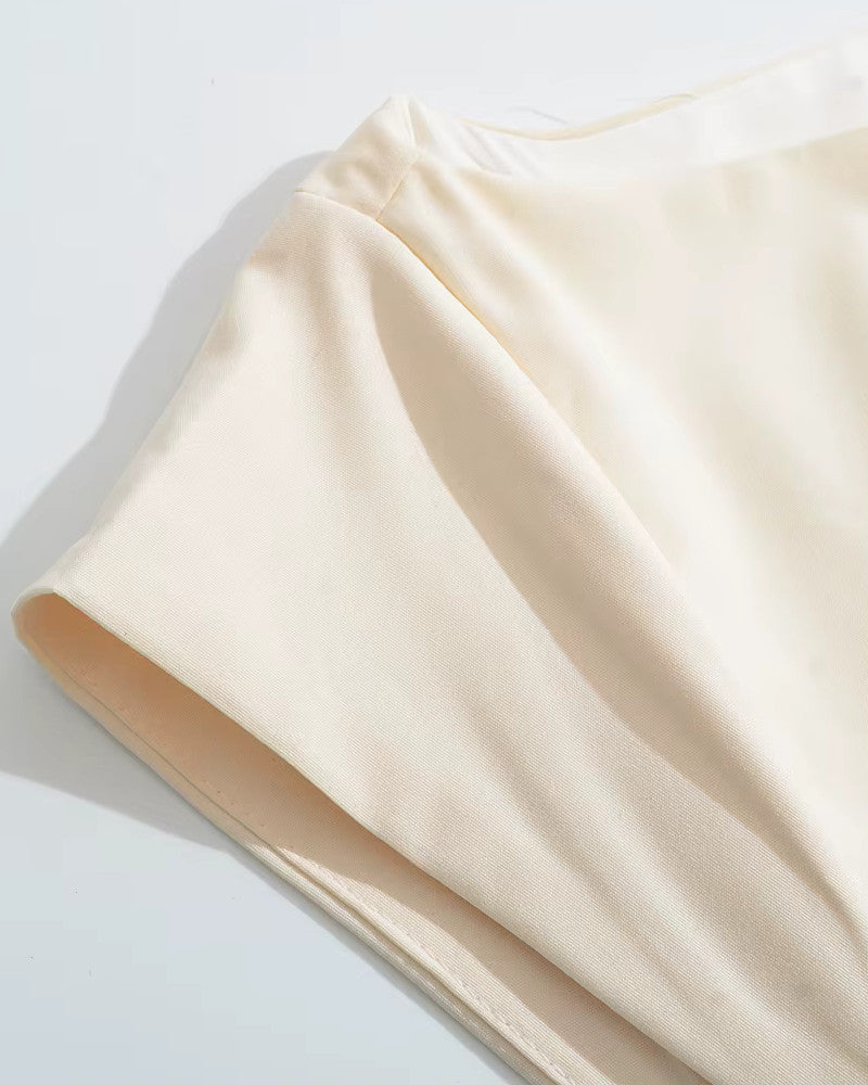 Backless A Line Midi Dress Ivory