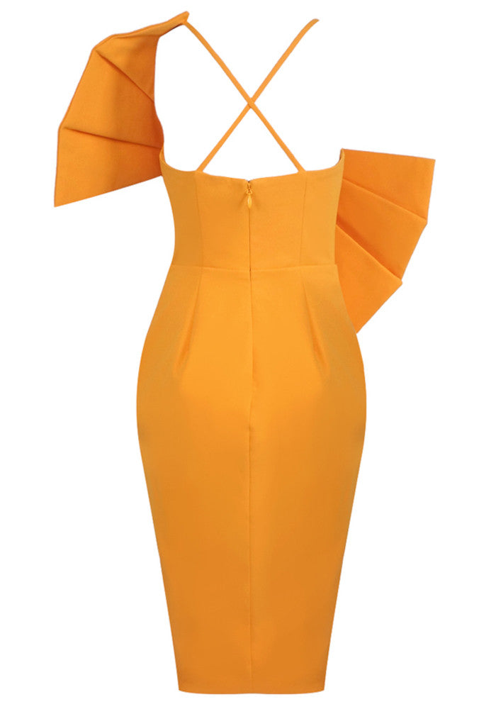 Bow Detail Midi Dress Amber