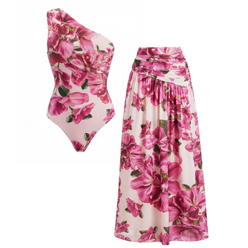 Pink Floral Printed Swimsuit Set(s)