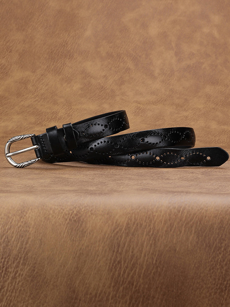 Women's Fashion Hollow Imitation Leather Belt MDA0106H8Y
