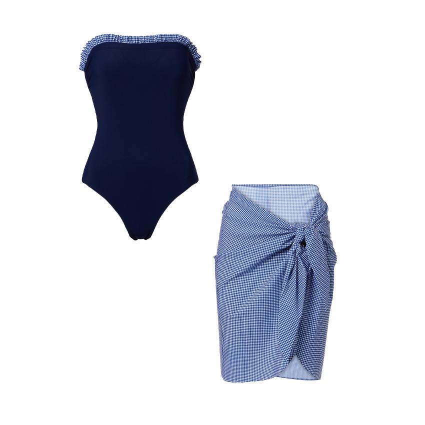 Bandeau Color Block Swimsuit Set(s)