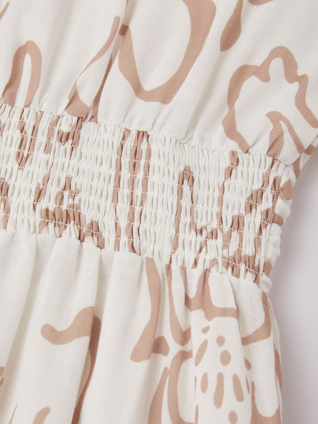 Abstract Floral Effortless Linen-Style A-Line Dress