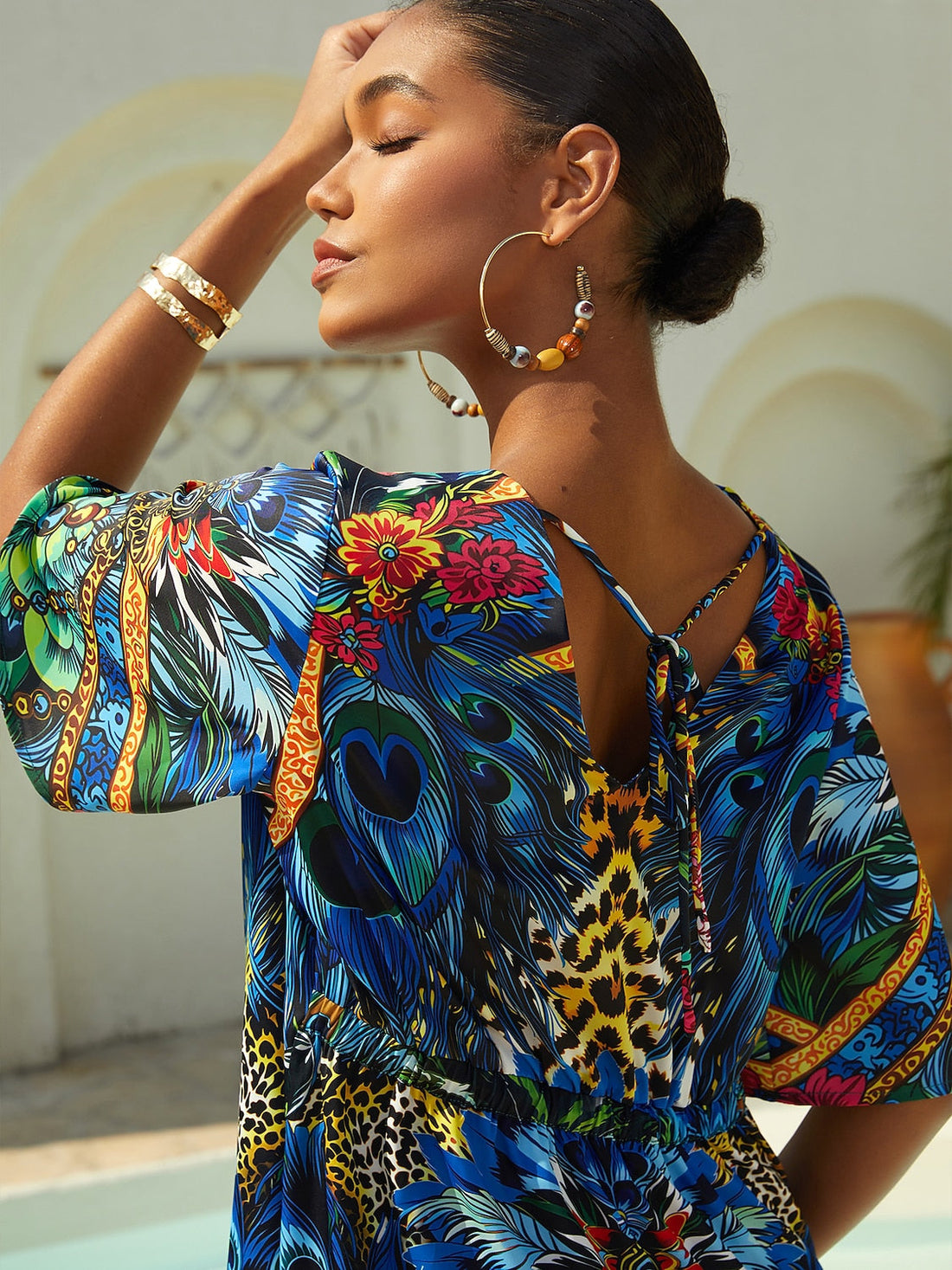Jungle Wild Party Silky Satin Mini Dress