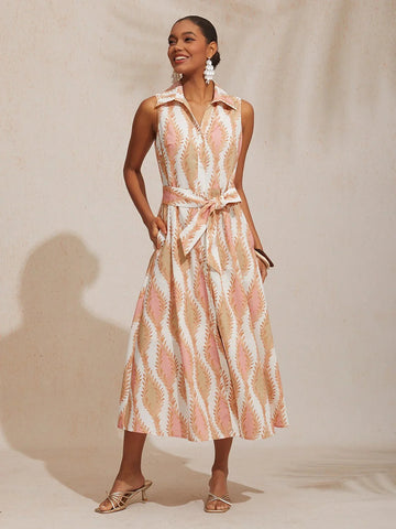 Feather Effortless Linen-Style Shirt Dress