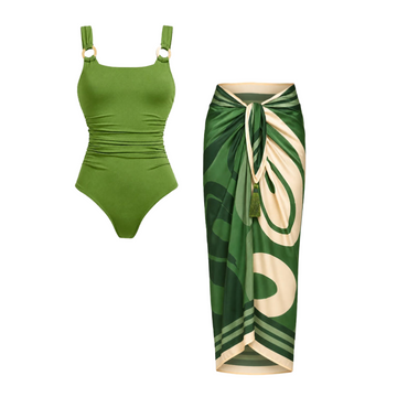 Sling Solid Color Swimsuit Set(s)