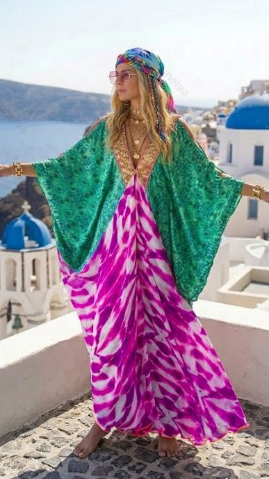 Bohemian Vacation Printed Kaftan3564