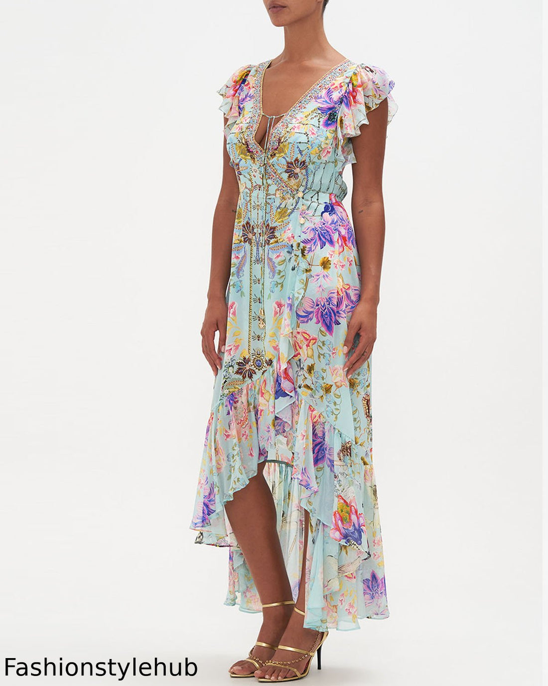 Ruffle Wrap Dress