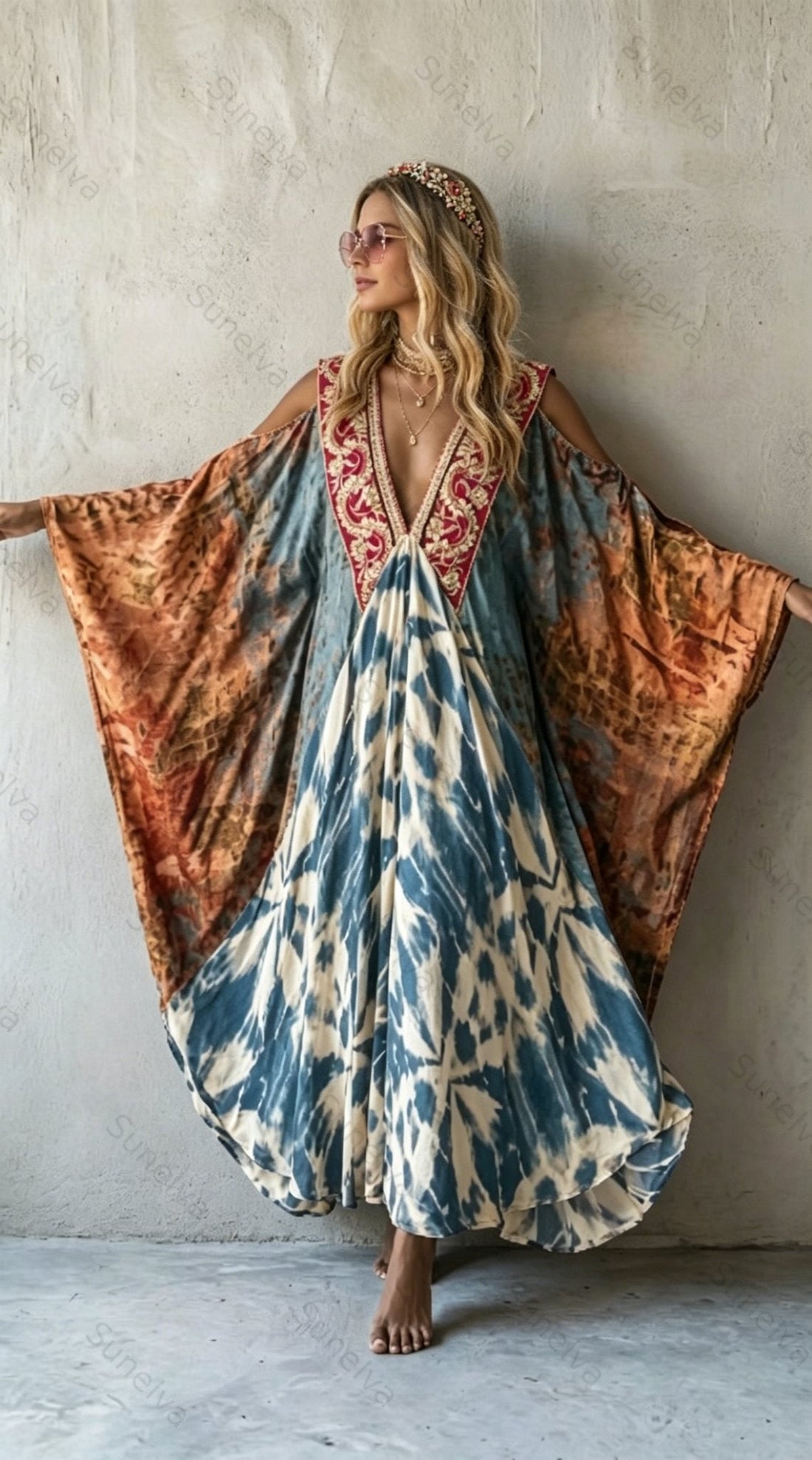 Bohemian Vacation Printed Kaftan6301