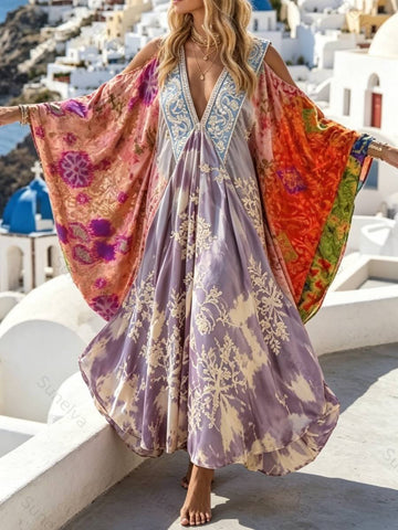 Bohemian Vacation Printed Kaftan3589