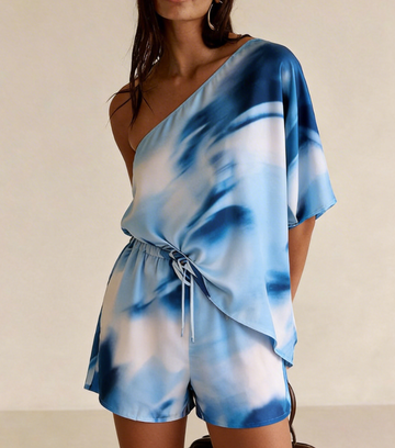 Tie-dye print shirts and shorts