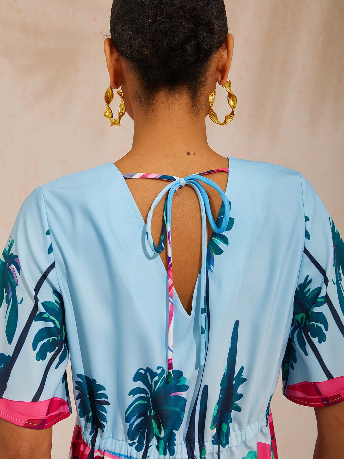 Santorini Summer Silky Satin Mini Dress