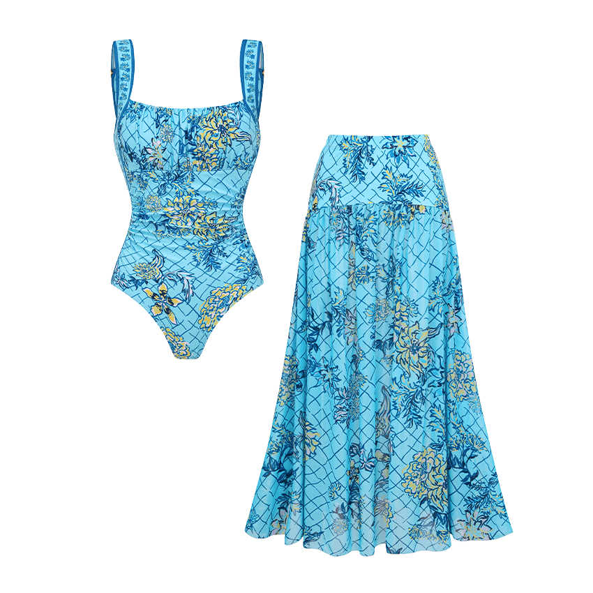 Bandeau Blossom Print Swimsuit Set(s)