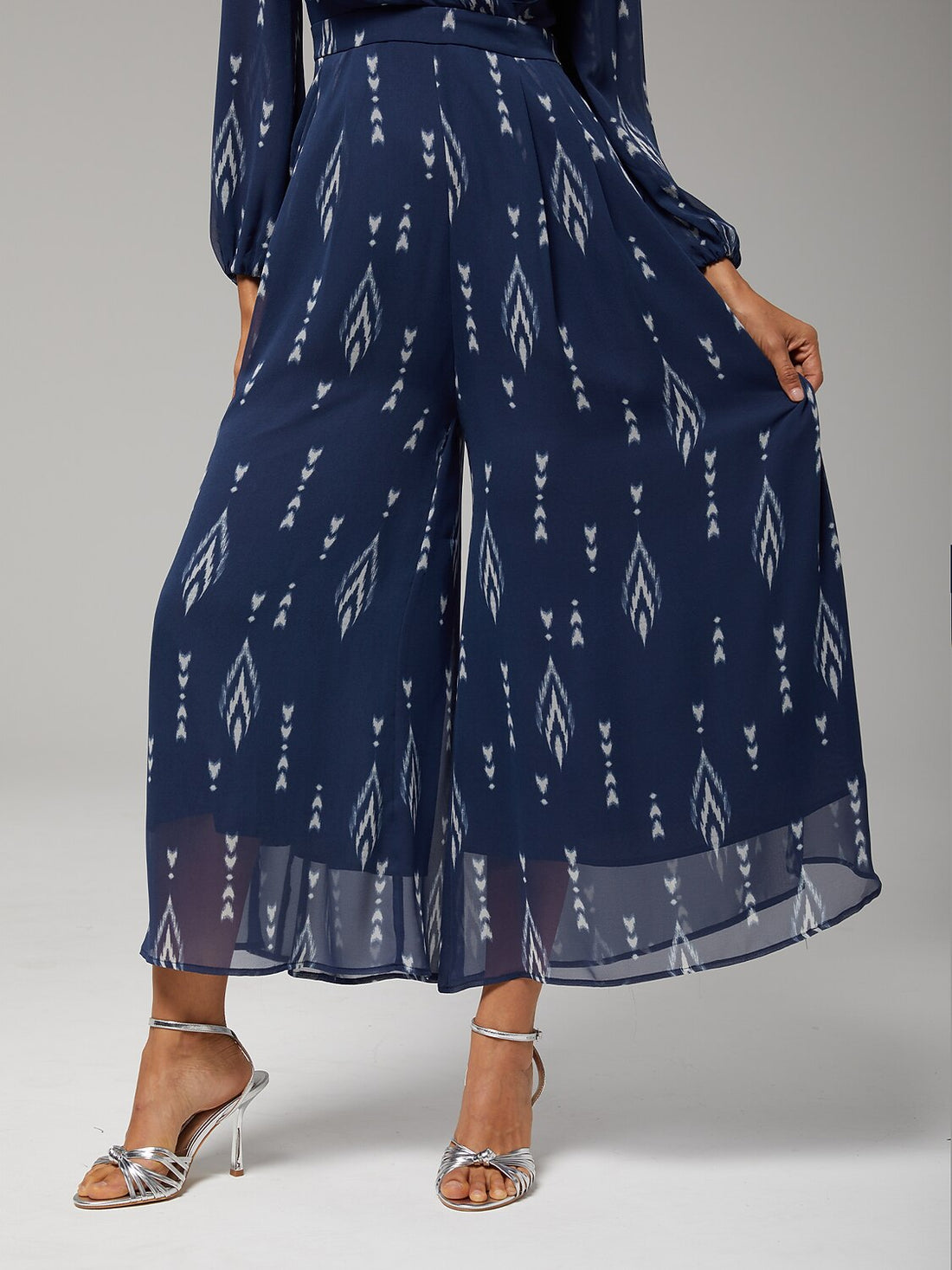 Geometric Chiffon Maxi Dress